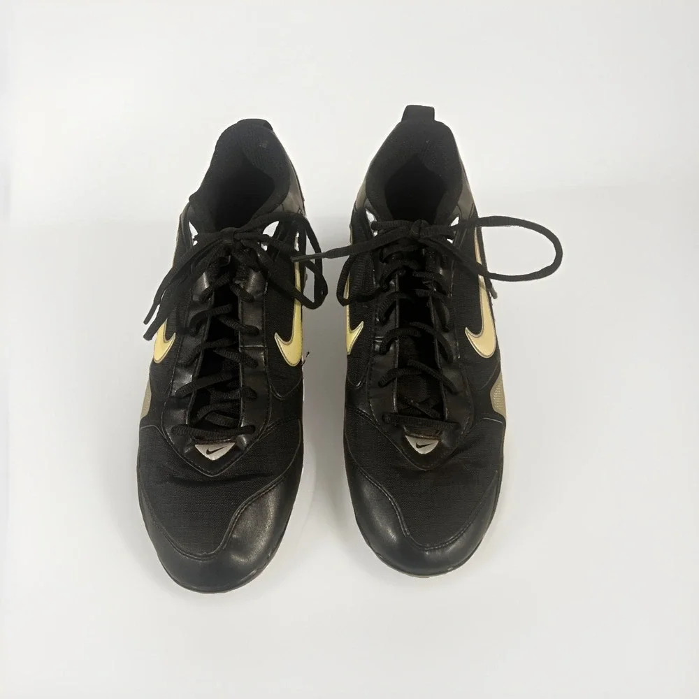 Nike Shod Fuse 2 Metal Baseball Cleats Size 11.Black / Metallic Silver